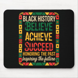 Black History Month Believe Achieve Succeed Melani Mouse Mat