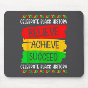 Black History Month Believe Achieve Succeed Melani Mouse Mat