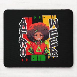 Black History Month - Beware My Ancestors - Afro W Mouse Mat