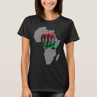 Black History Month BHM Afro Pride Hand Fist Black T-Shirt
