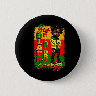Black History Month Big Black History Energy Black 6 Cm Round Badge