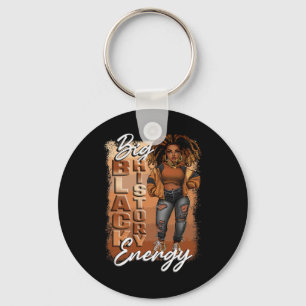 Black History Month Big Black History Energy Black Key Ring