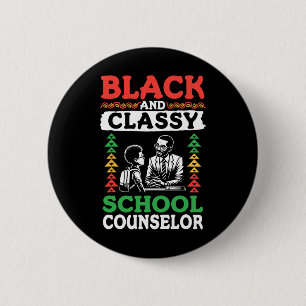 Black History Month Black And Cly School Registrar 6 Cm Round Badge