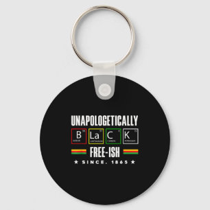 Black History Month Black Chemical Periodic Table Key Ring