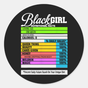 Black History Month - Black Girl - Black Is Beauti Classic Round Sticker