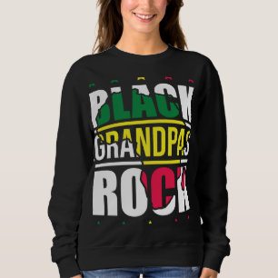 Black History Month Black Grandpas Rock Trendy Gra Sweatshirt