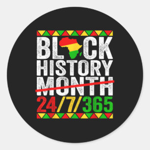 Black History Month Black History Problems 247365 Classic Round Sticker