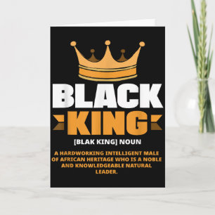 Black History Month Black King Definition Crown Card