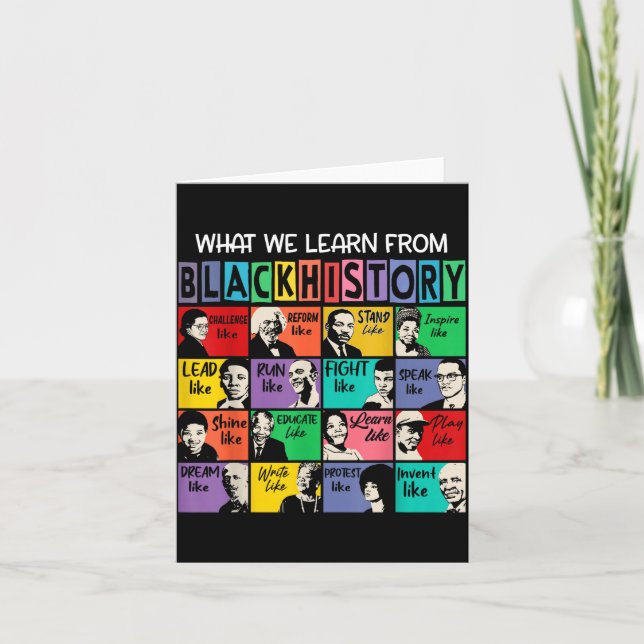 Black History Month Black Leaders African American Card (Front)