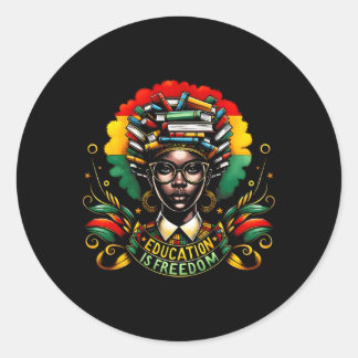 Black History Month Black Leaders African American Classic Round Sticker