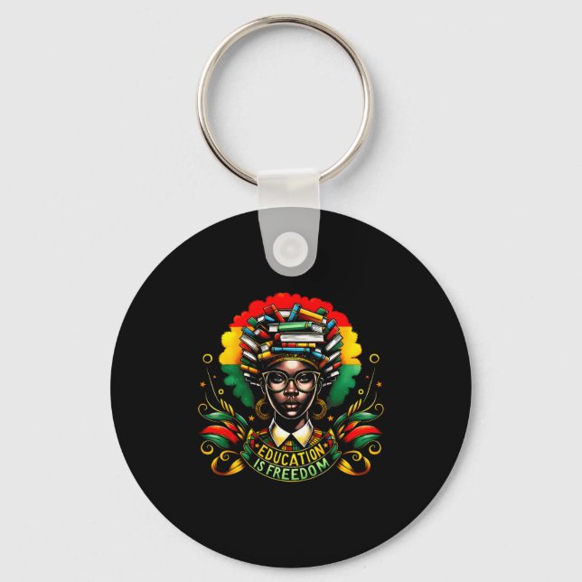 Black History Month Black Leaders African American Key Ring (Front)