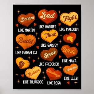 Black History Month Black Leaders African American Poster