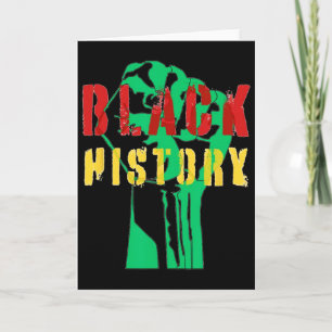 Black History Month, Black Power Fist Card