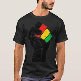 Black History Month Black Pride Distressed Design T-Shirt