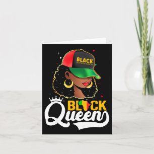Black History Month Black Queen Card