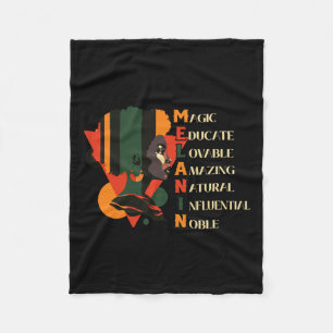 Black History Month Black Queen Educate Women Fleece Blanket