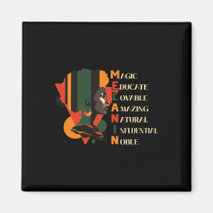 Black History Month Black Queen Educate Women Magnet