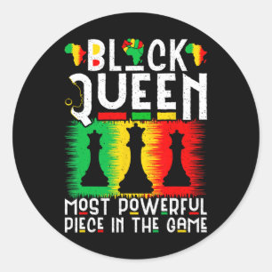 Black History Month Black Queen Women Juneteenth Classic Round Sticker