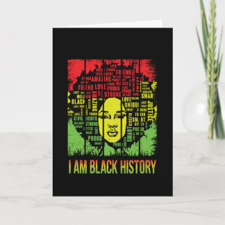 Black History Month Black Woman Afro Card