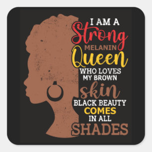 Black History Month Black Woman Afro Square Sticker