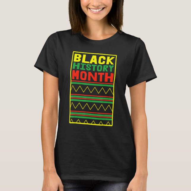 Black History Month BLM Melanin Pride Pan African  T-Shirt (Front)