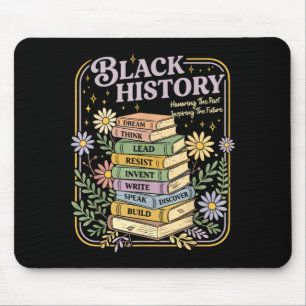 Black history month books black african american mouse mat