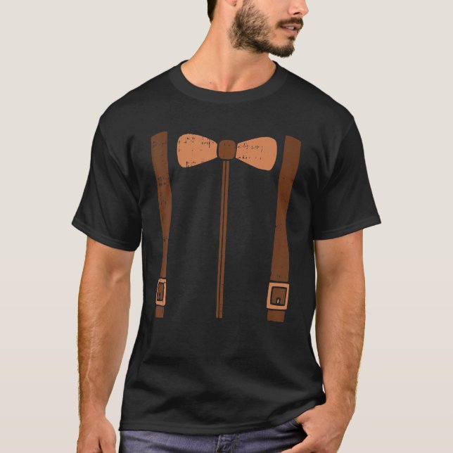 Black History Month Bow Tie Suspender Melanin Prid T-Shirt (Front)