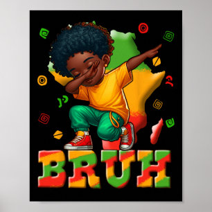 Black History Month Boys Dabbing Boy Men African M Poster