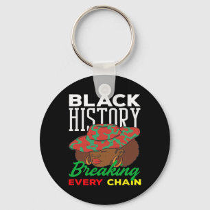 Black History Month Breaking Every Chain Women Key Ring