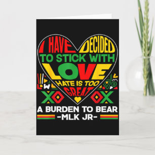 Black History Month Burden To Bear African Love Card