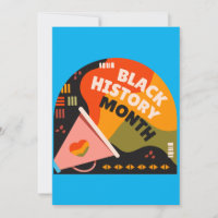Black History Month Card- Blank Inside Invitation
