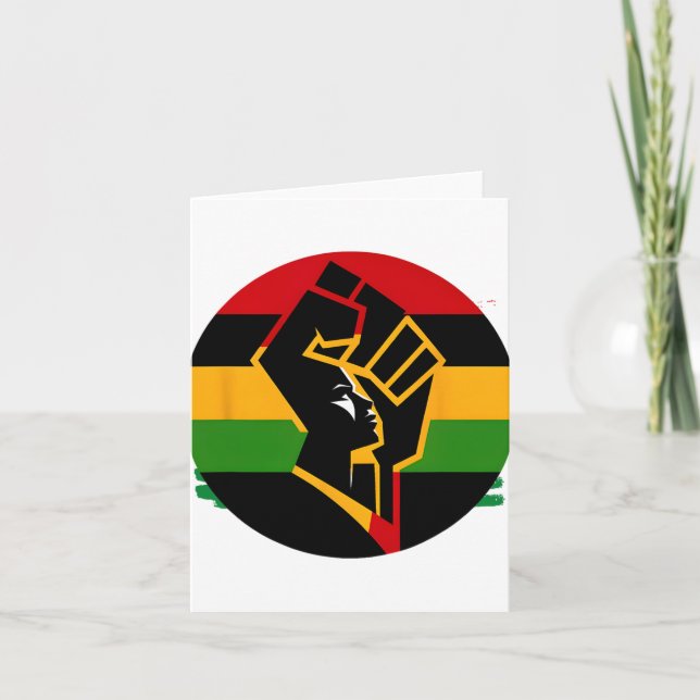 Black History Month Celebrating Rise Together 1  Card (Front)