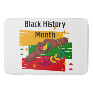 Black History Month Celebrating Rise Together  Bath Mat