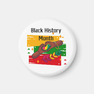 Black History Month Celebrating Rise Together Magnet