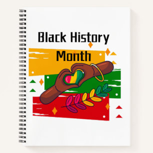 Black History Month Celebrating Rise Together Notebook