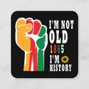 Black History Month Celebrating Rise Together Square Business Card