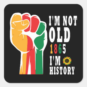Black History Month Celebrating Rise Together Square Sticker