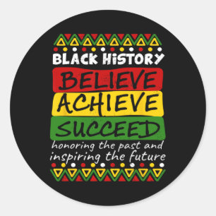Black History Month Celebration African American H Classic Round Sticker