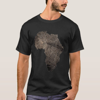 Black History Month Celebration African Map Fist T-Shirt