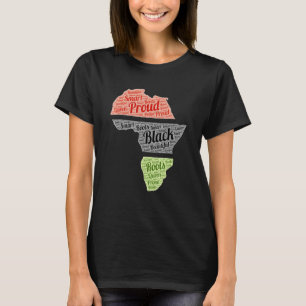 Black History Month Celebration African Map Fist T T-Shirt