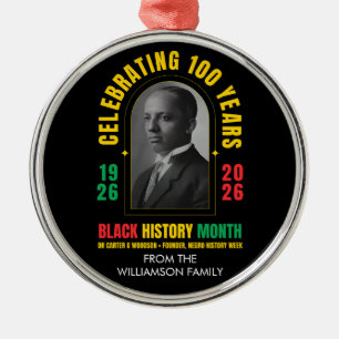 BLACK HISTORY MONTH CENTENNIAL 100 Years BHM Metal Tree Decoration