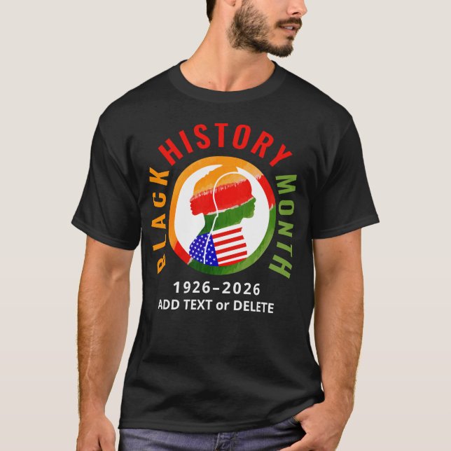 Black History Month Centennial Formal Patriotic T-Shirt (Front)