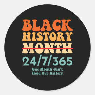 Black History Month Classic Round Sticker