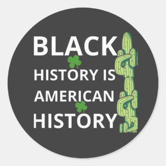 Black History month Classic Round Sticker