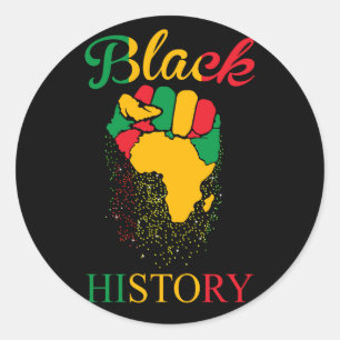 Black History Month Classic Round Sticker