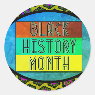 Black History Month  Classic Round Sticker