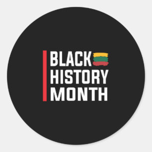 Black History Month Classic Round Sticker