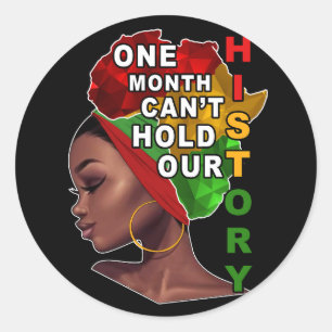 Black History Month Classic Round Sticker