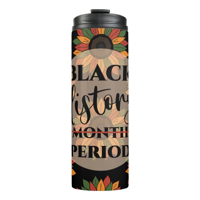 Black History Month Colourful Flowers Tumbler (Front)