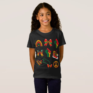Black History Month Coquette Bow African American T-Shirt